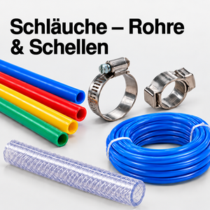 Druckluftschläuche, Industrieschläuche und Schlauchschellen